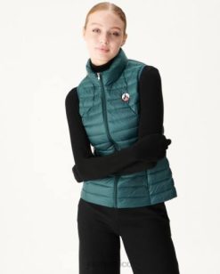 Jott Mexico | Jott Anorak ligero sin mangas vert fonce seda mujer 6L88682