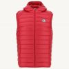 Jott Mexico | Jott chaqueta de plumón sin mangas con capucha rouge pat hombres 6L88262